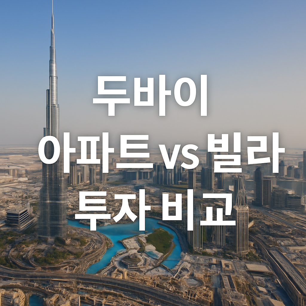 두바이 부동산 아파트 vs 빌라 투자 비교 – 어디에 투자할까?