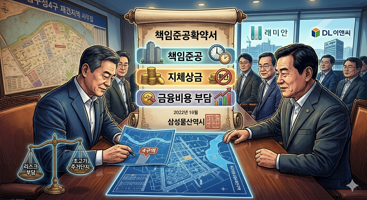삼성물산이 허리를 숙였다, 압구정4구역 책임준공확약의 파장
