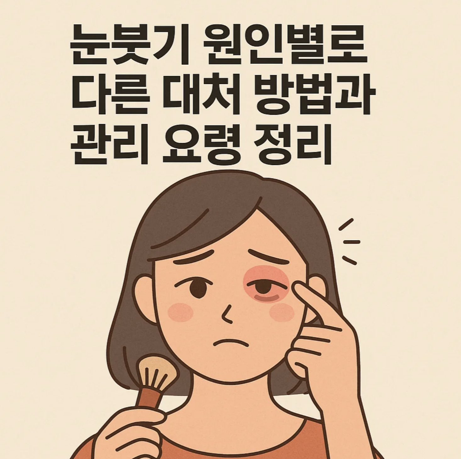 눈붓기 원인별로 다른 대처 방법과 관리 요령 정리