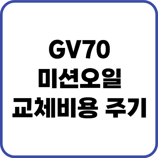 GV70 미션오일