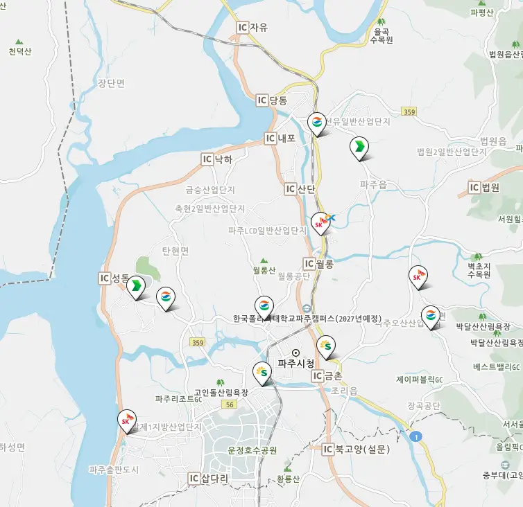 파주시 24시 주유소 위치
