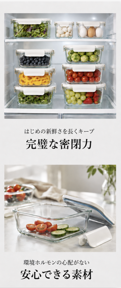 ドラップアートで作成したキッチン用品の商品詳細ページの例