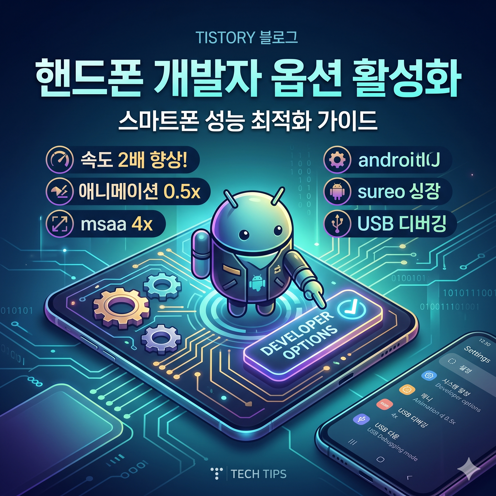 스마트폰 숨은 성능 끌어올리기: 핸드폰 개발자 옵션 활성화 및 추천 설정 가이드