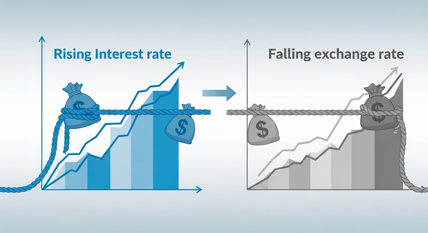환율과 금리의 역설: 왜 금리가 오르면 환율은 내려갈까? (핵심 작동 원리 분석)