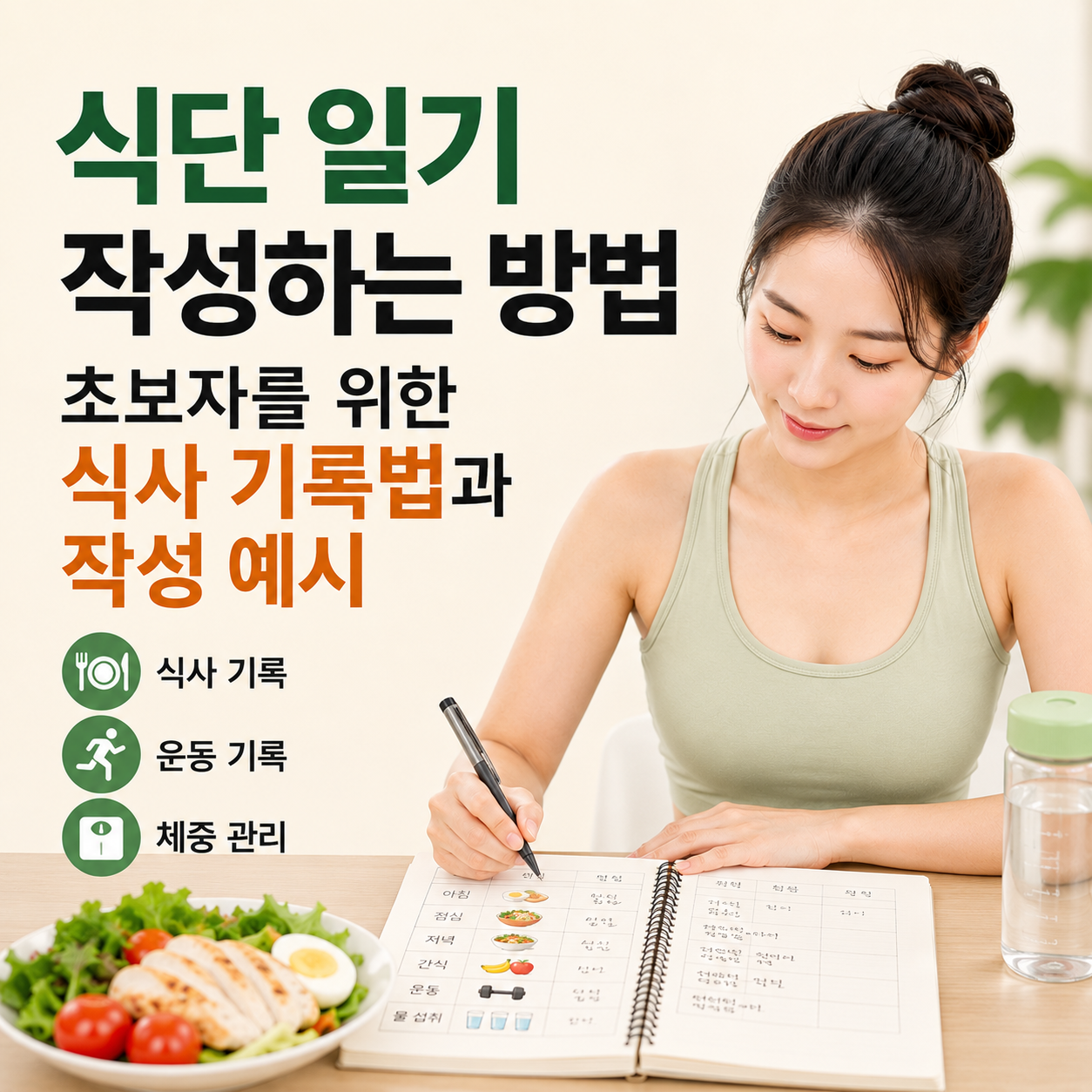 식단 일기 작성하는 방법