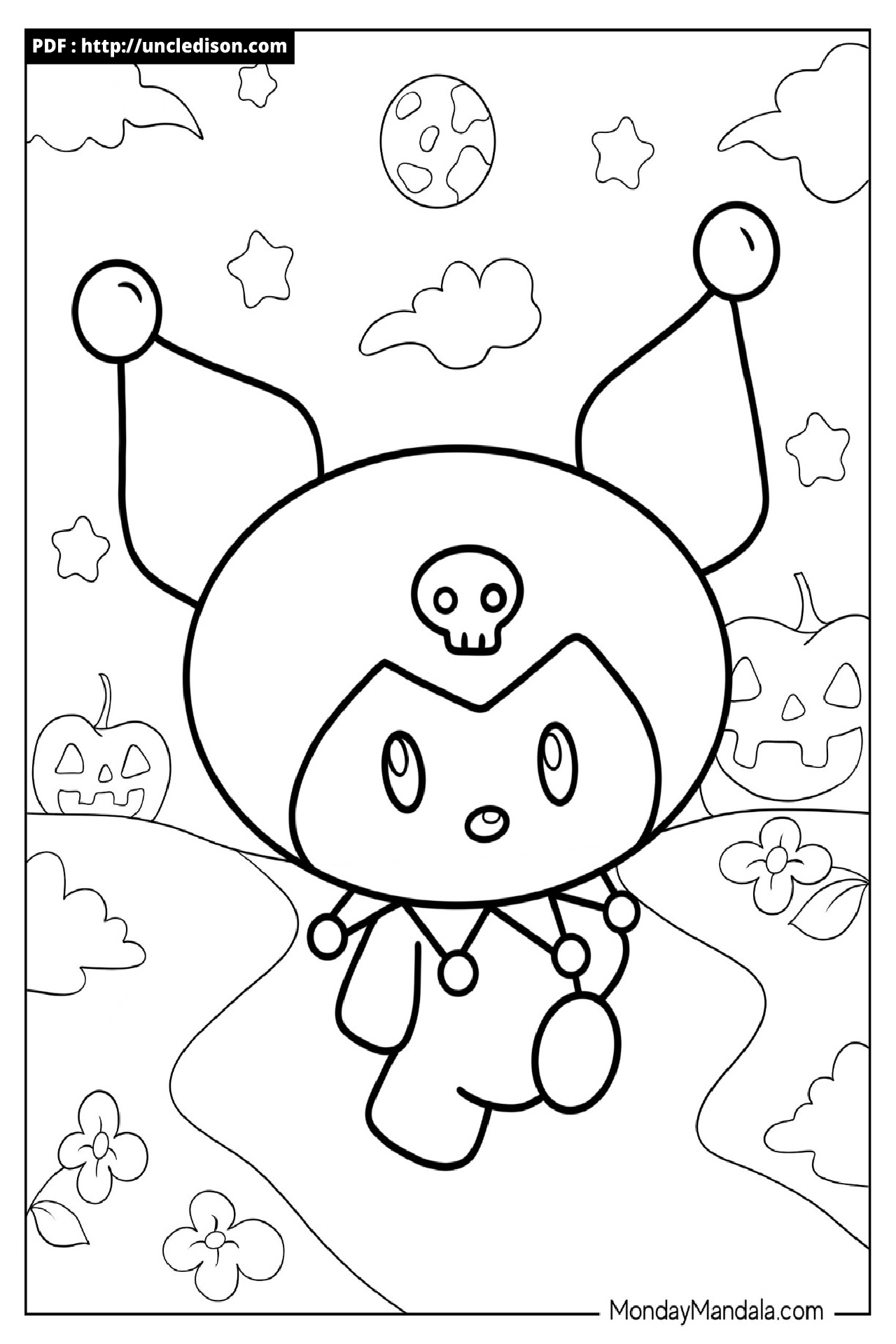 산리오 색칠공부 도안모음 시나모롤 폼폼푸린 마이멜로디 쿠로미