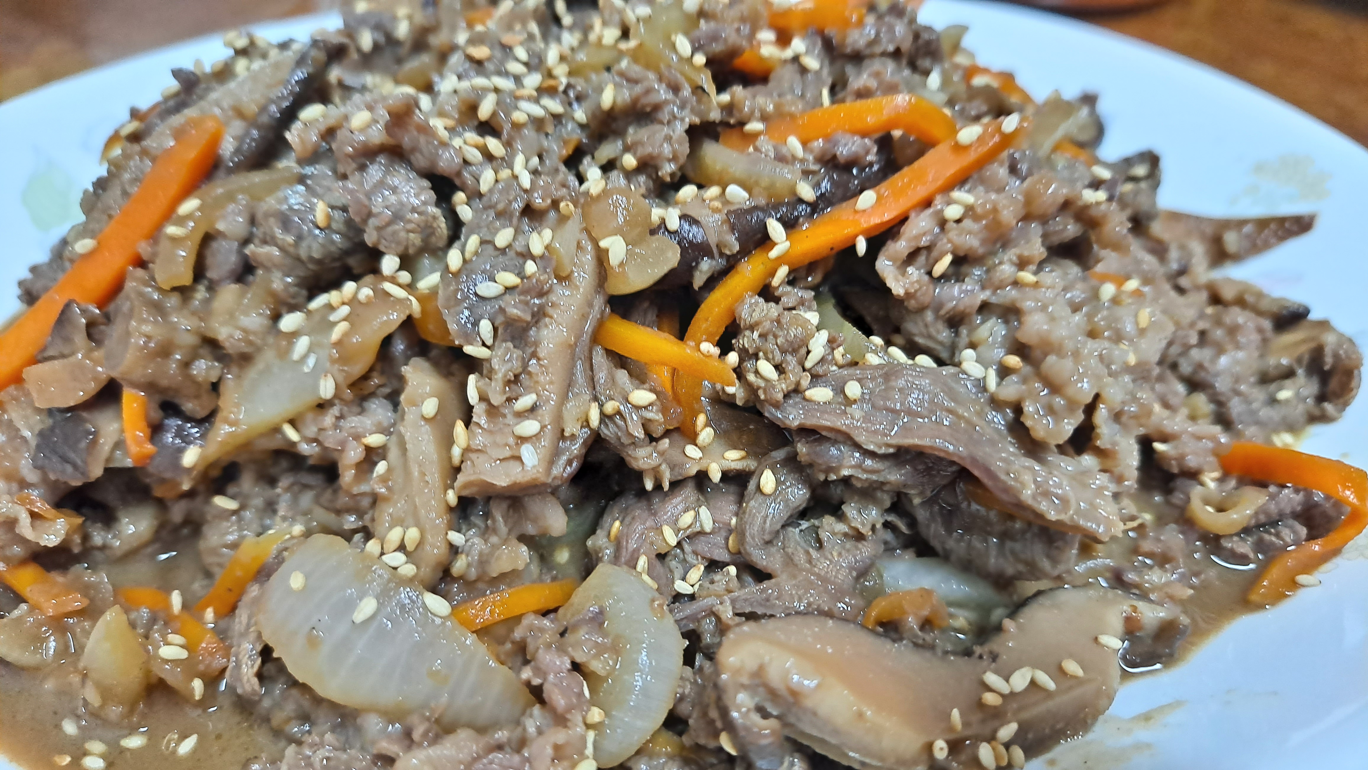 한우 소불고기 반찬