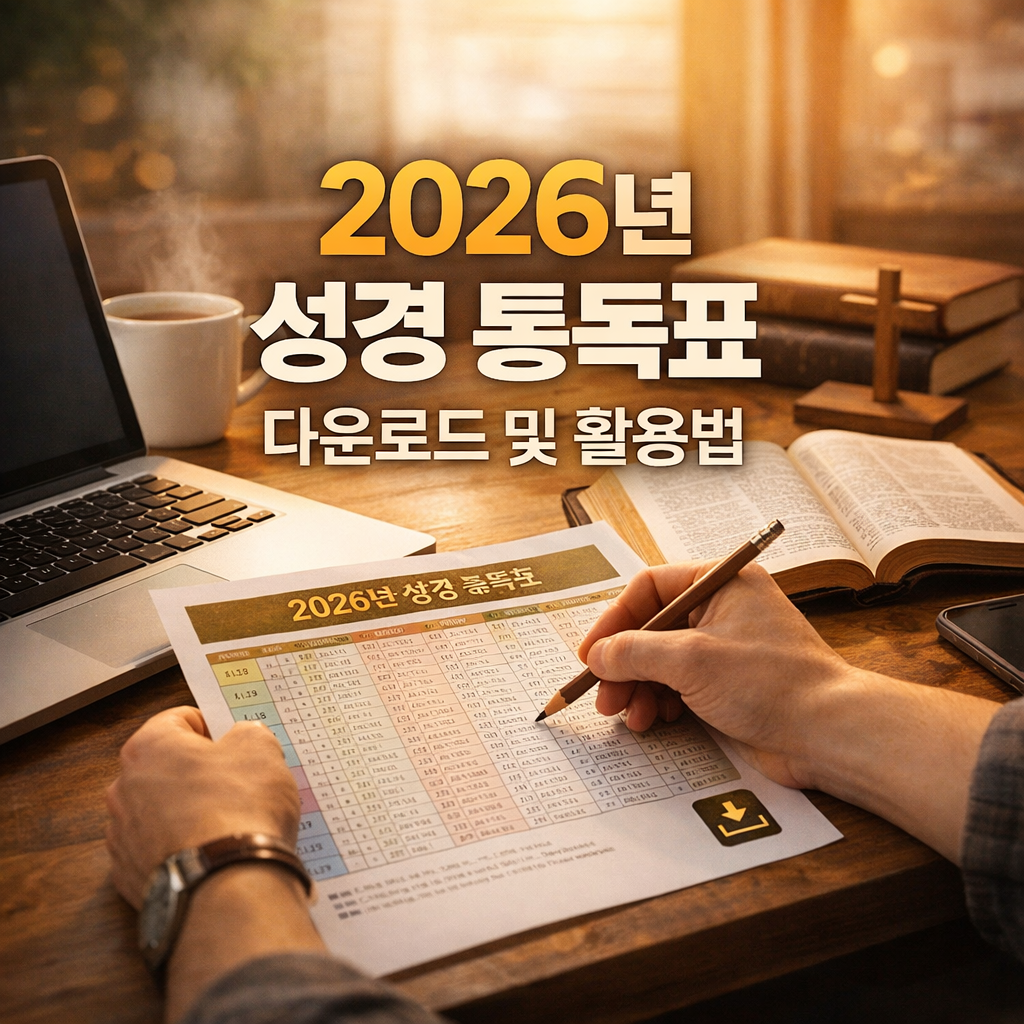 2026 성경 통독표 무료 다운로드 및 1년 일독 성공 비결