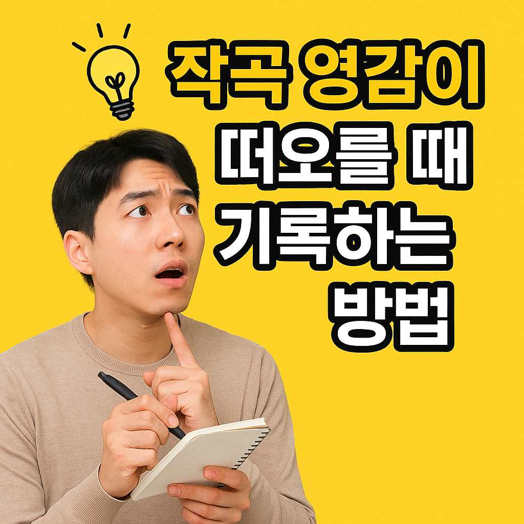 작곡 영감이 떠오를 때 기록하는 방법 사진