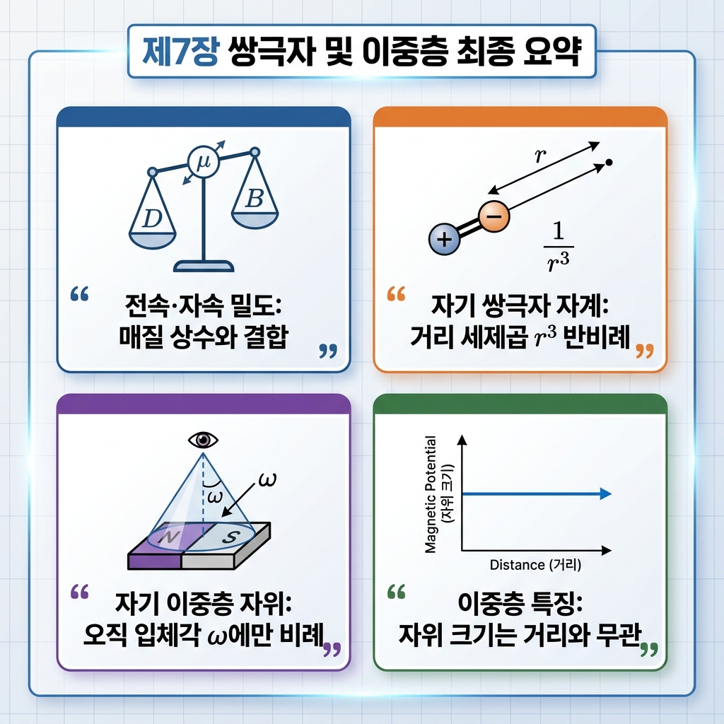 [전자기학] 제7장 자위, 전위 그리고 쌍극자와 이중층의 대칭성