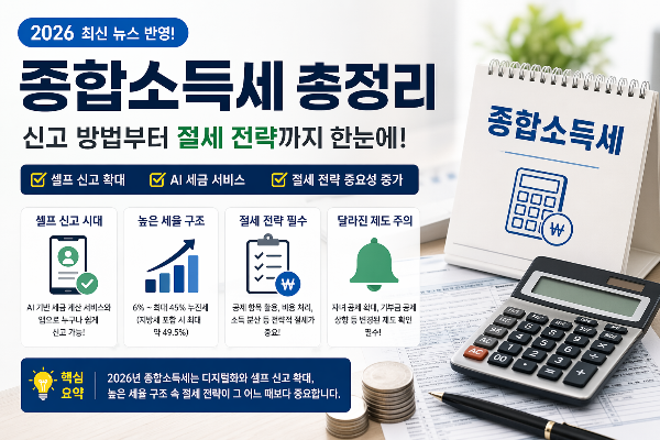 2026 종합소득세 : 최신 뉴스로 보는 신고 방법과 절세 전략