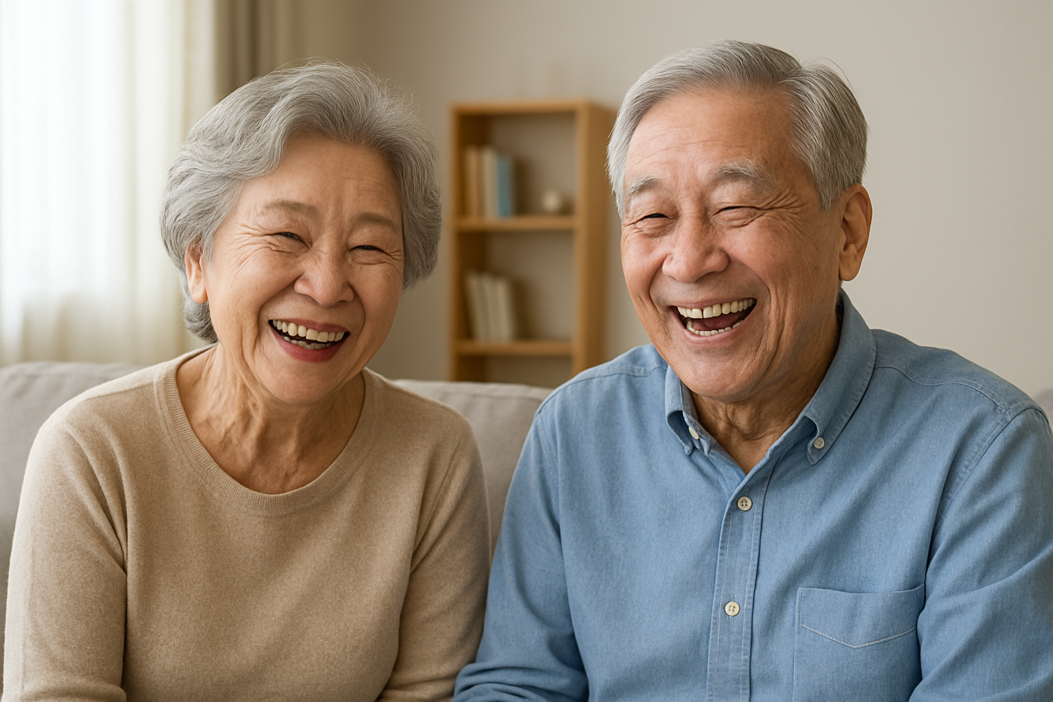 웃고있는 노인분들