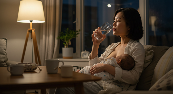 가족이 모유수유 돕는 장면