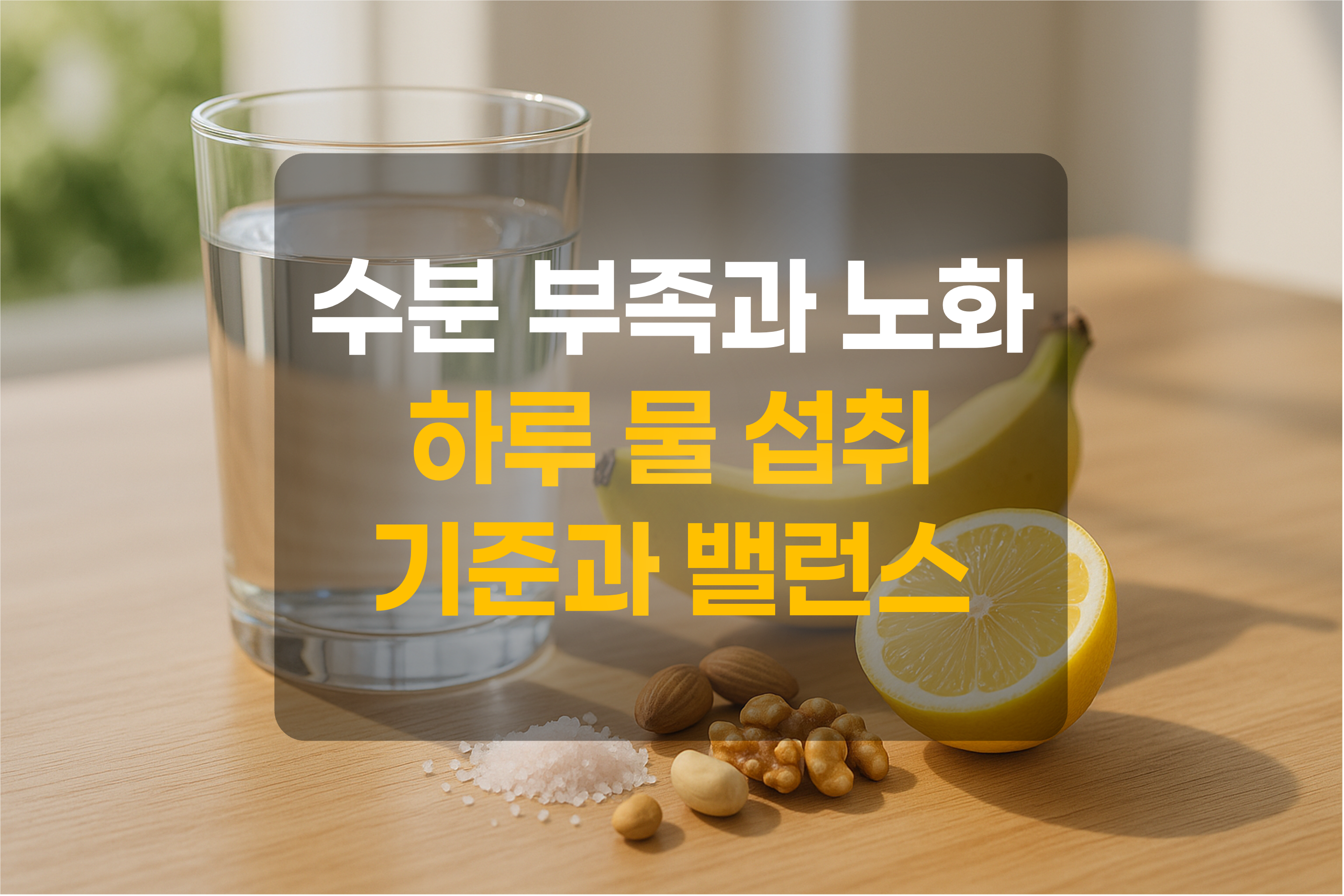 물과 전해질에 좋은 음식을 표현한 그림