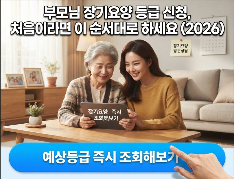 부모님 장기요양 등급 신청, 처음이라면 이 순서대로 하세요 (2026)