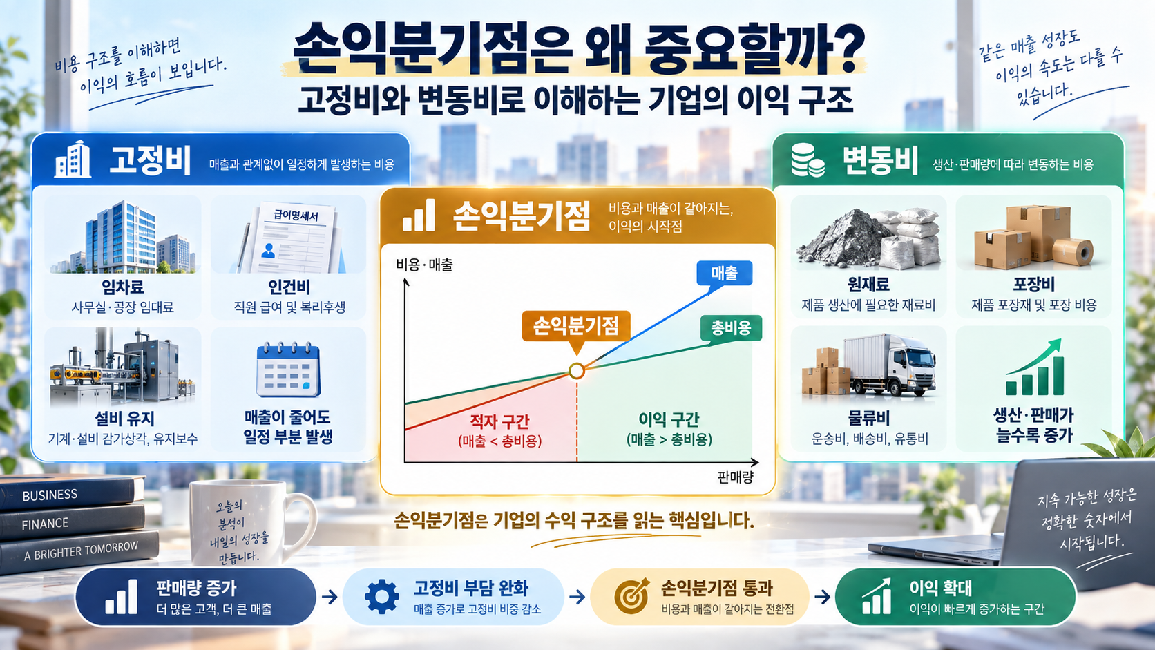 손익분기점은 왜 중요할까? 고정비와 변동비로 이해하는 기업의 이익 구조