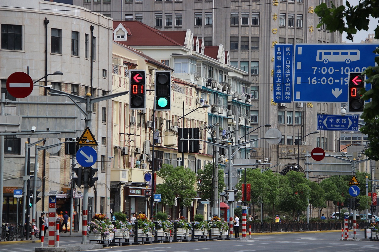 상하이 골목 사진