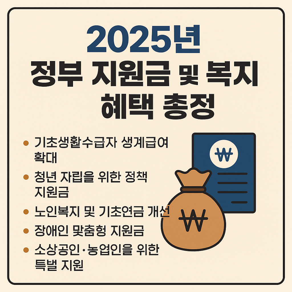 정부 지원금 및 복지정책