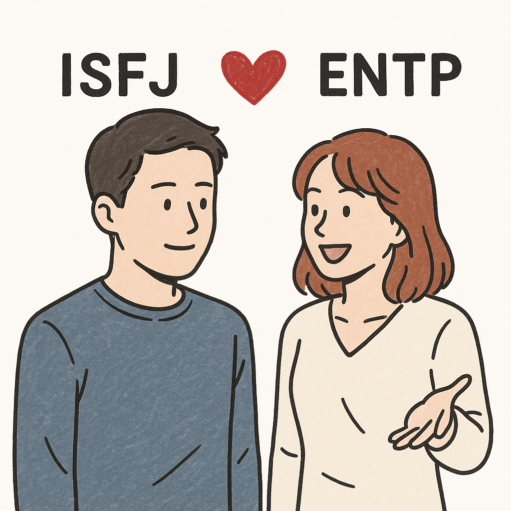 MBTI 연애 분석: 헌신형 ISFJ 남자와 자유형 ENTP 여자의 극과 극 궁합