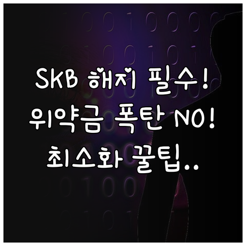 SKB 인터넷 중도 해지 위약금 발생..