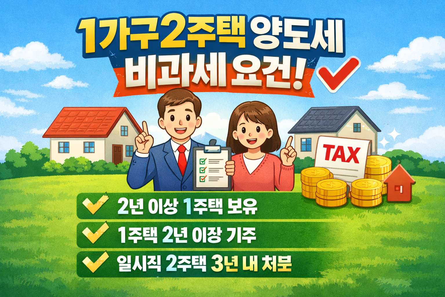 1가구2주택 양도세 비과세 요건