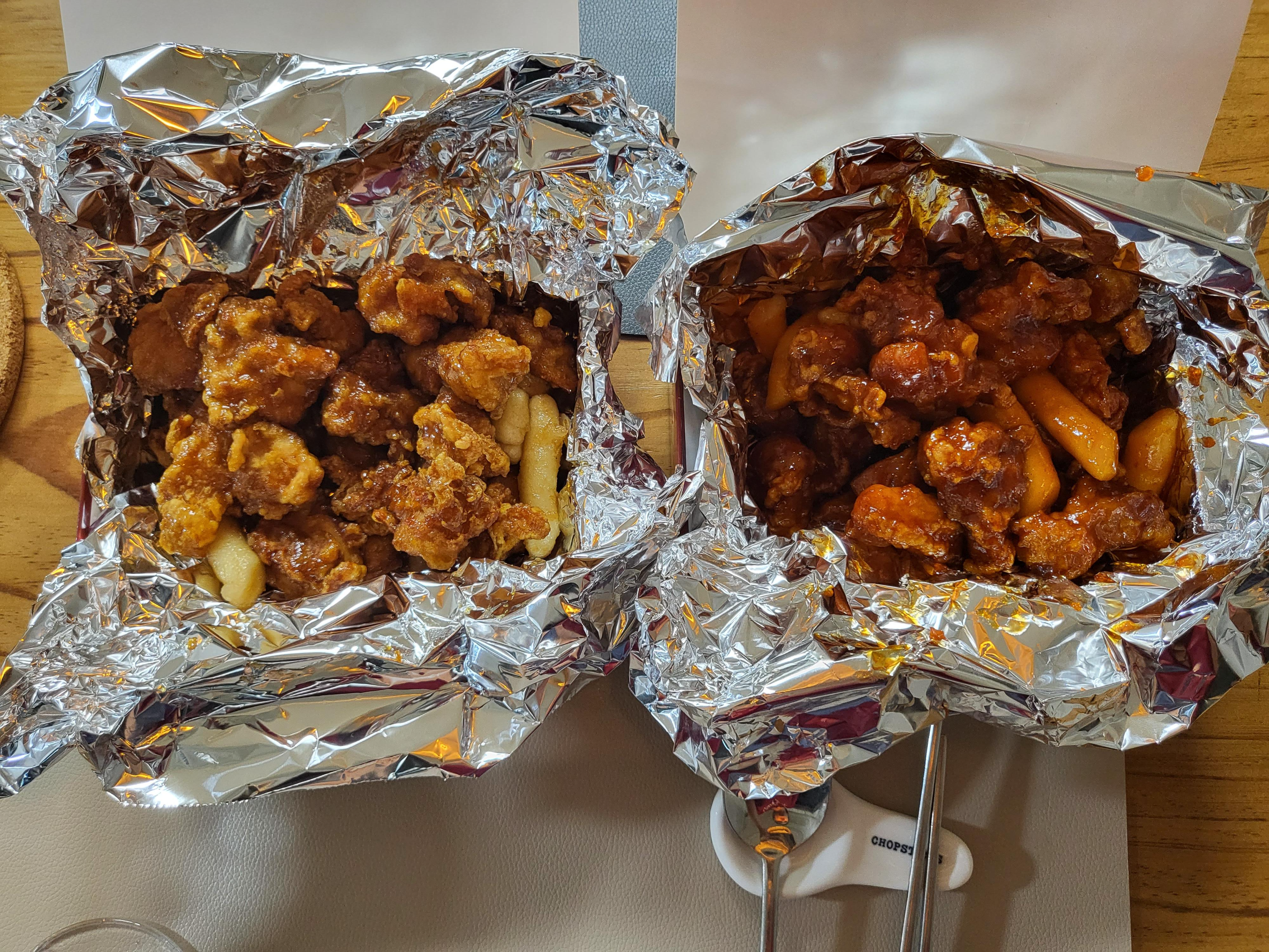 큰집닭강정 - 약간매운맛 간장맛