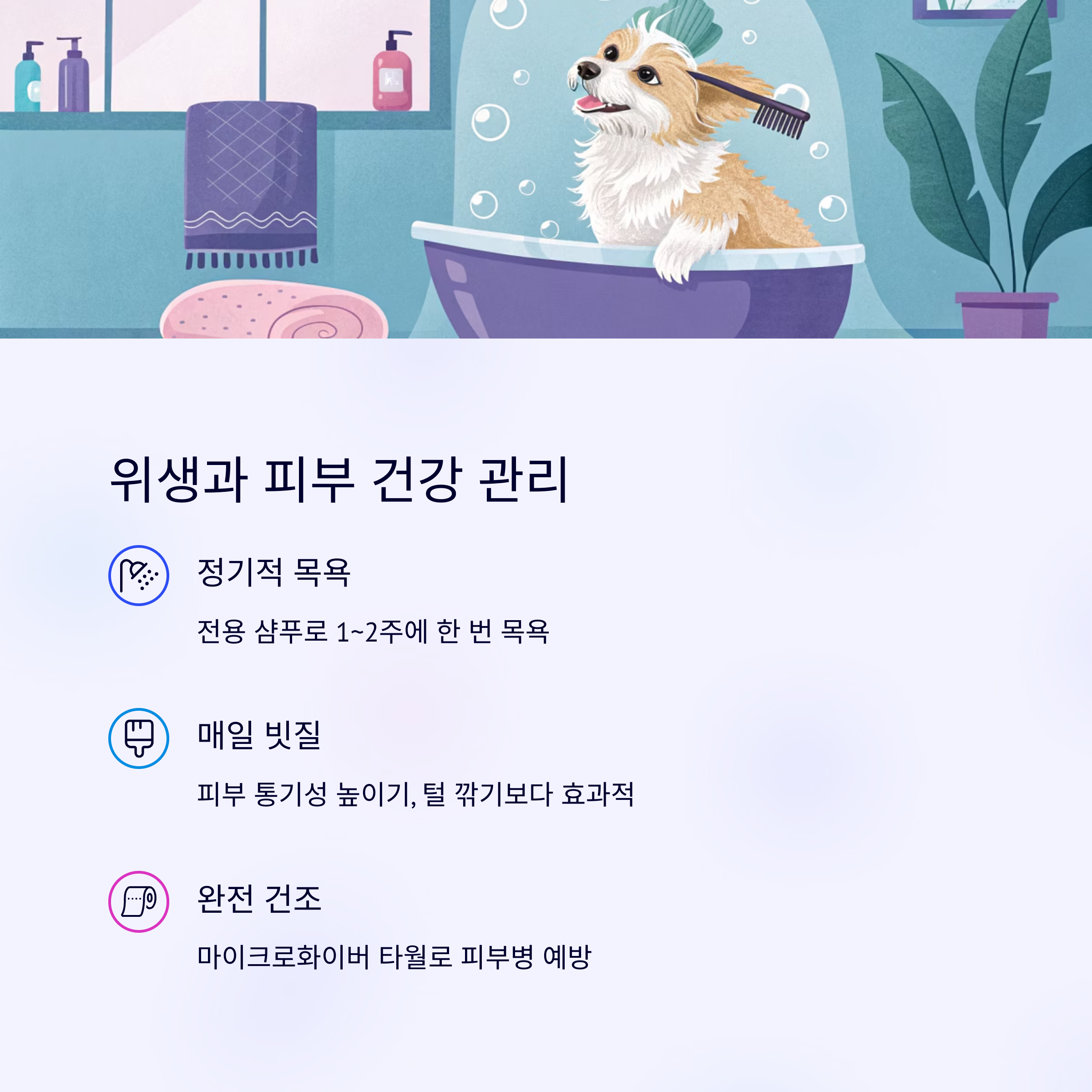 위생과 피부 건강 관리