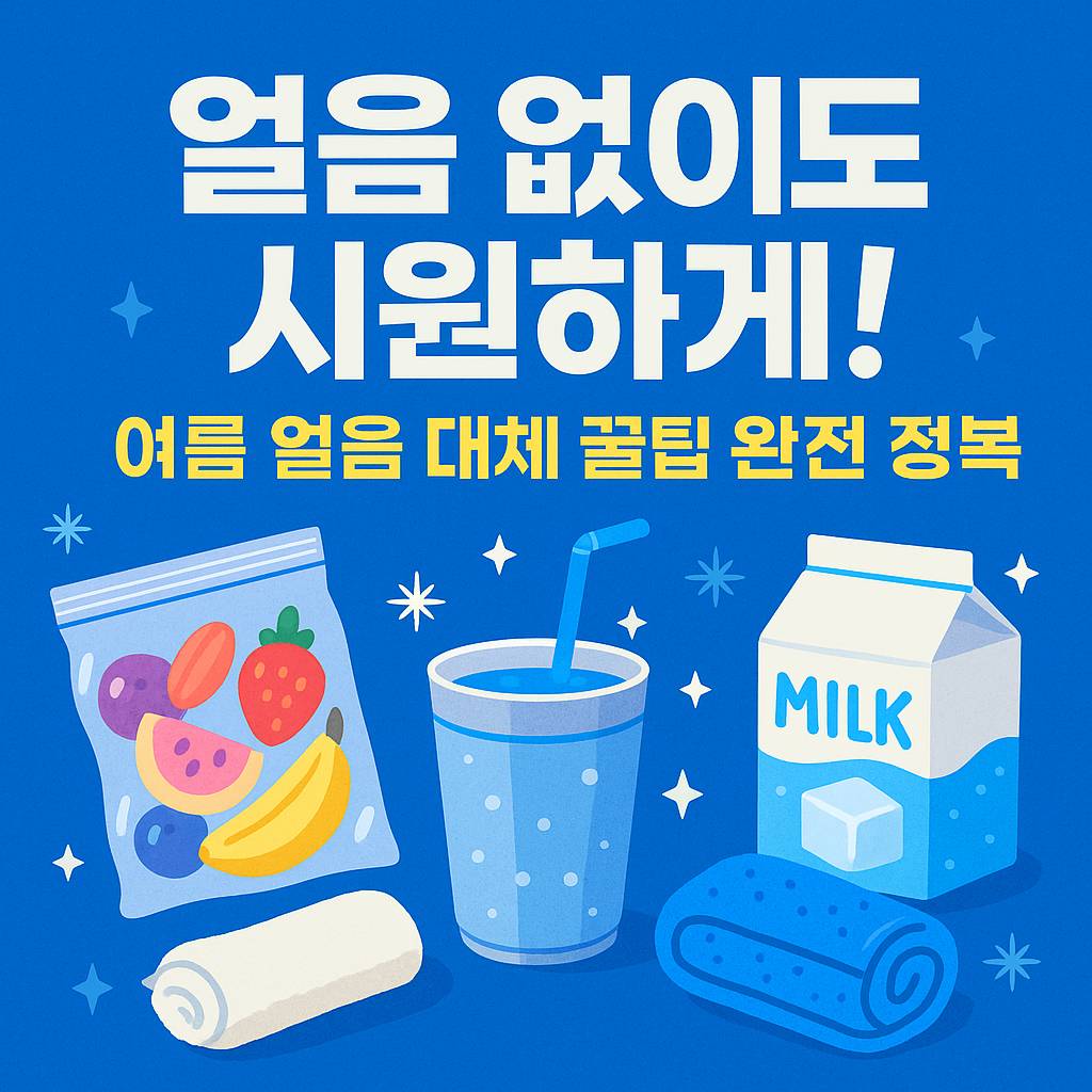 얼음 없이도 시원하게! 여름 얼음 대체 꿀팁 완전 정복