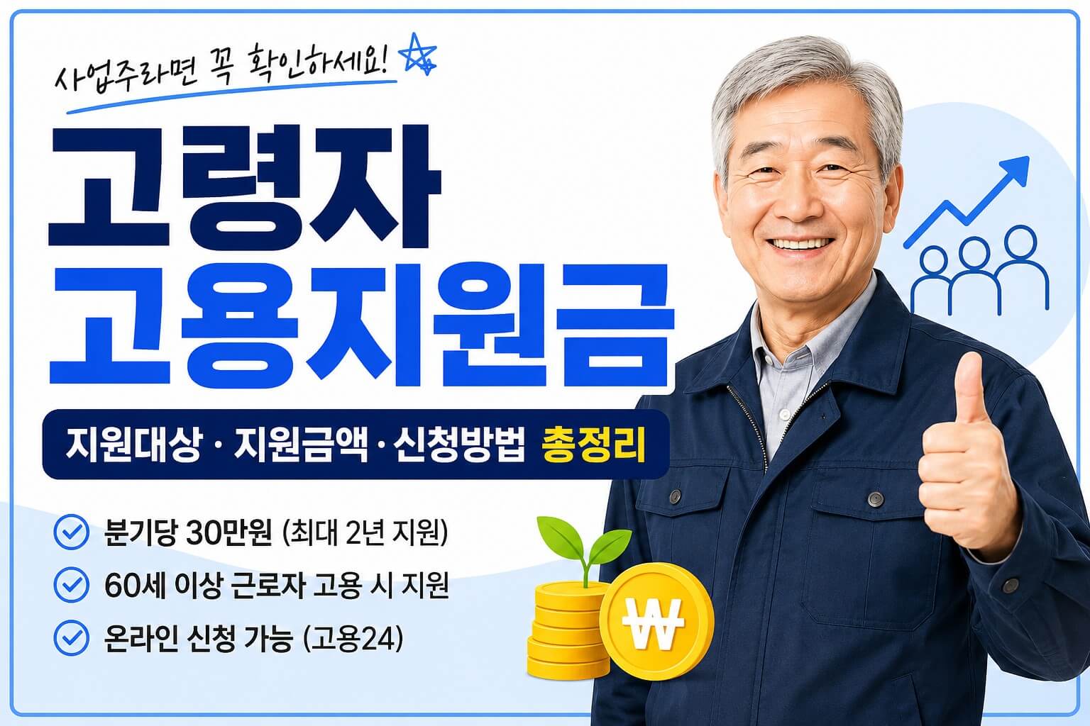 고령자 고용지원금 설명 이미지