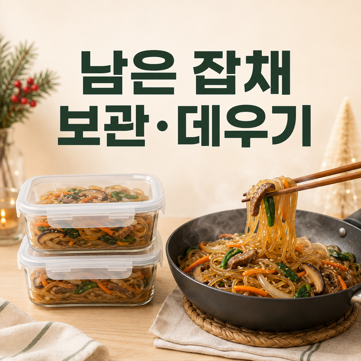 남은 잡채를 불지 않게 냉장&middot;냉동하는 방법과 쫄깃하게 데우는 법 총정리
