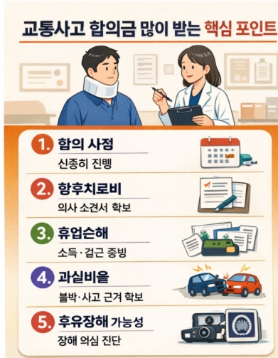 교통사고 합의금 많이 받는 방법 - 완벽정리(놓치면 후회)