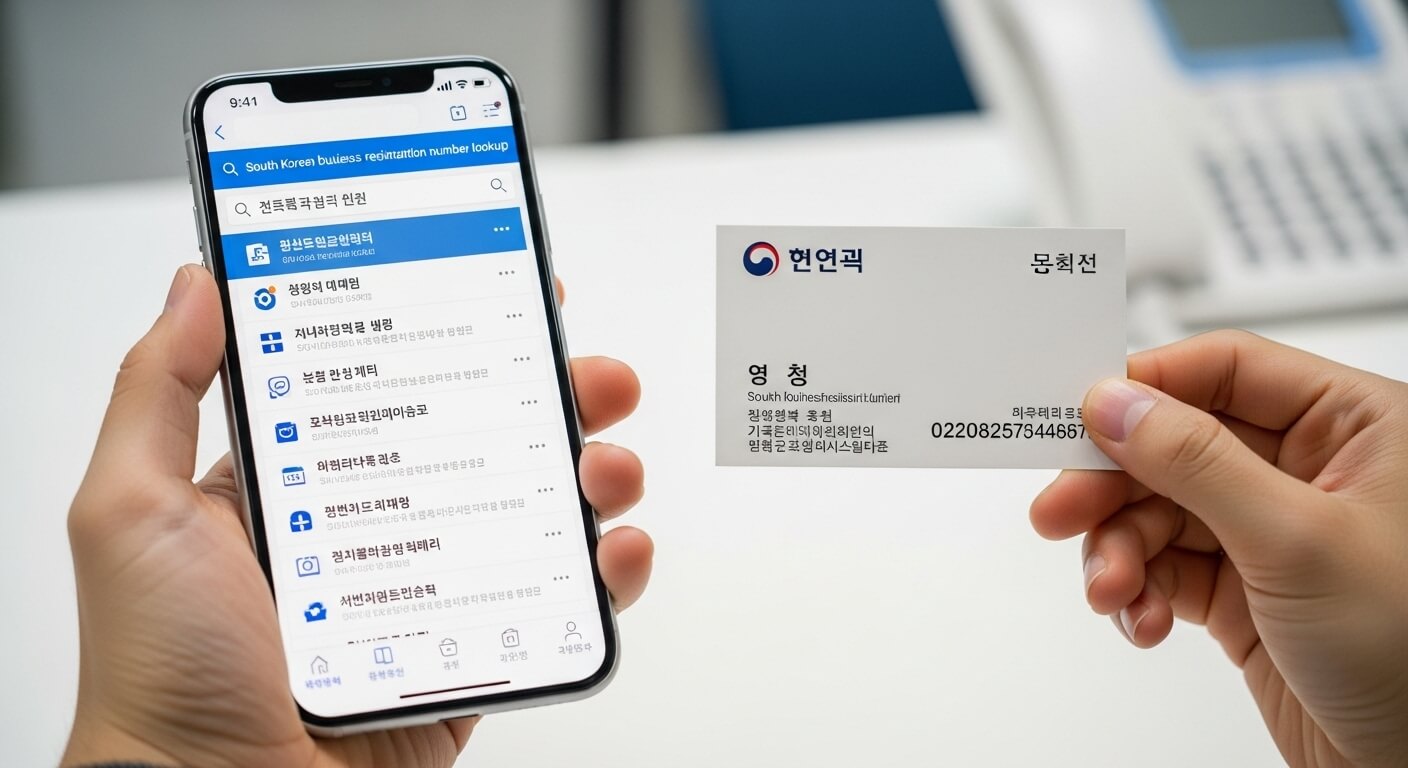 상호명으로 사업자등록번호