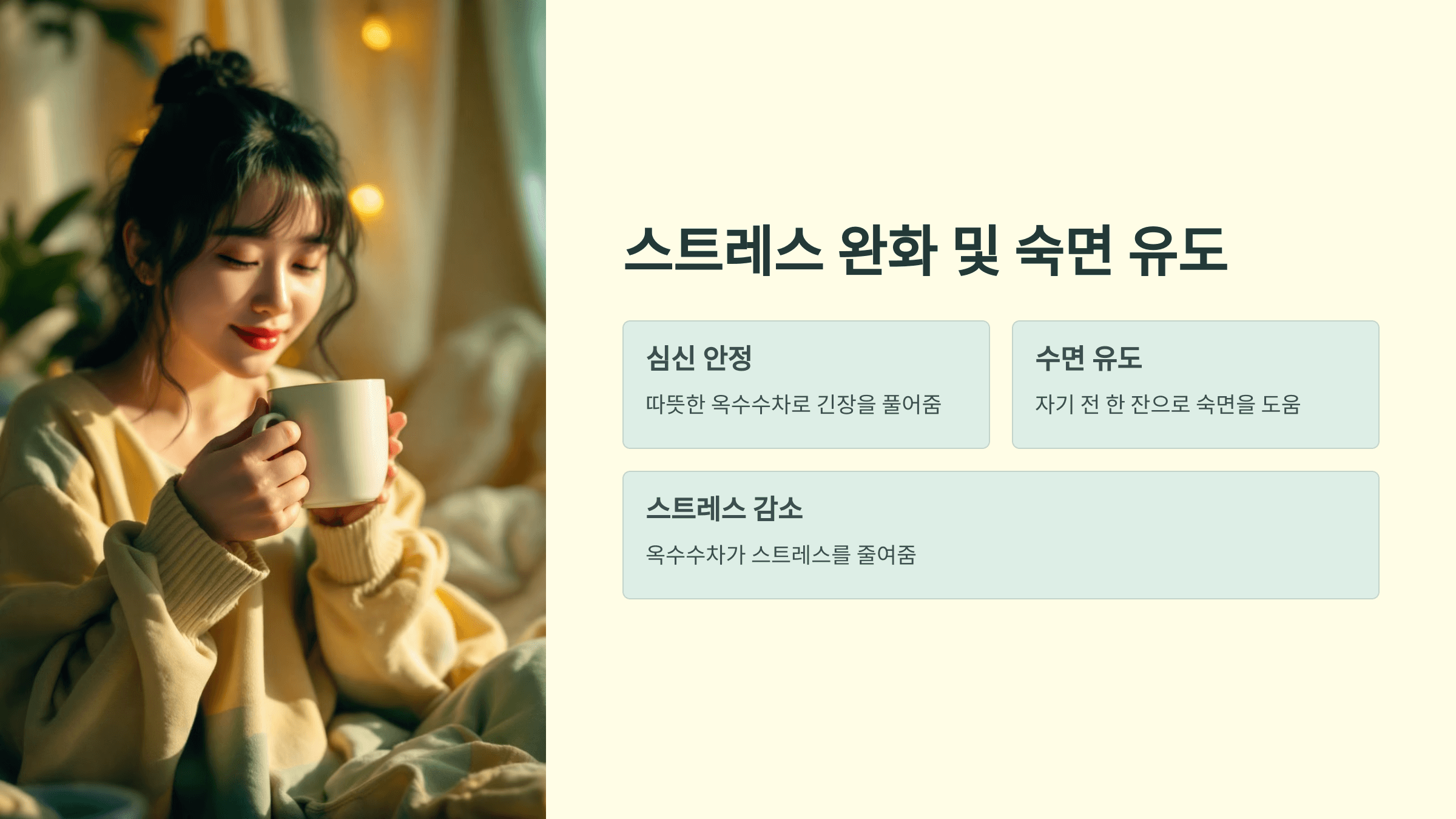 옥수수차 사진입니다.