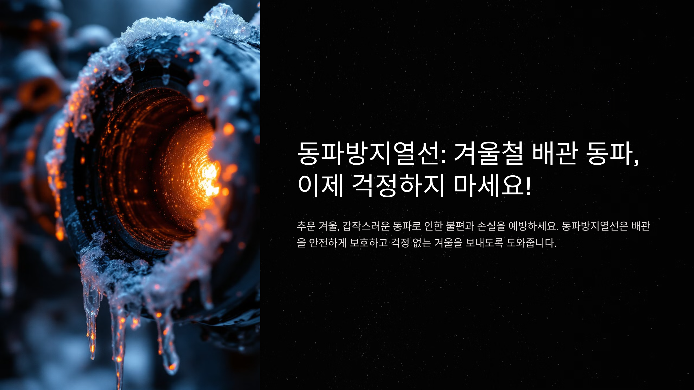 동파방지열선 고르는 법 배관 동파 걱정 끝내기