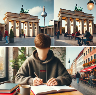독일 베를린에서 어학연수하는 모습