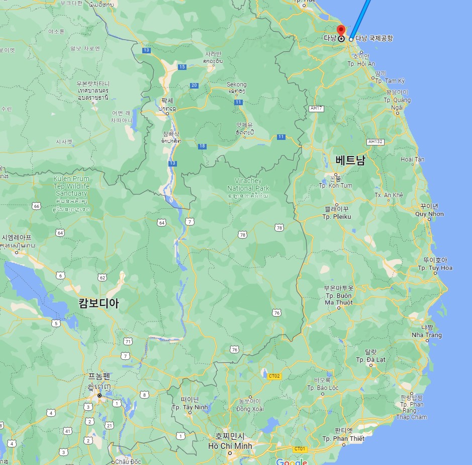 다낭지도 