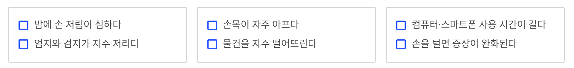 손목 터널 증후군, 증상 및 치료법