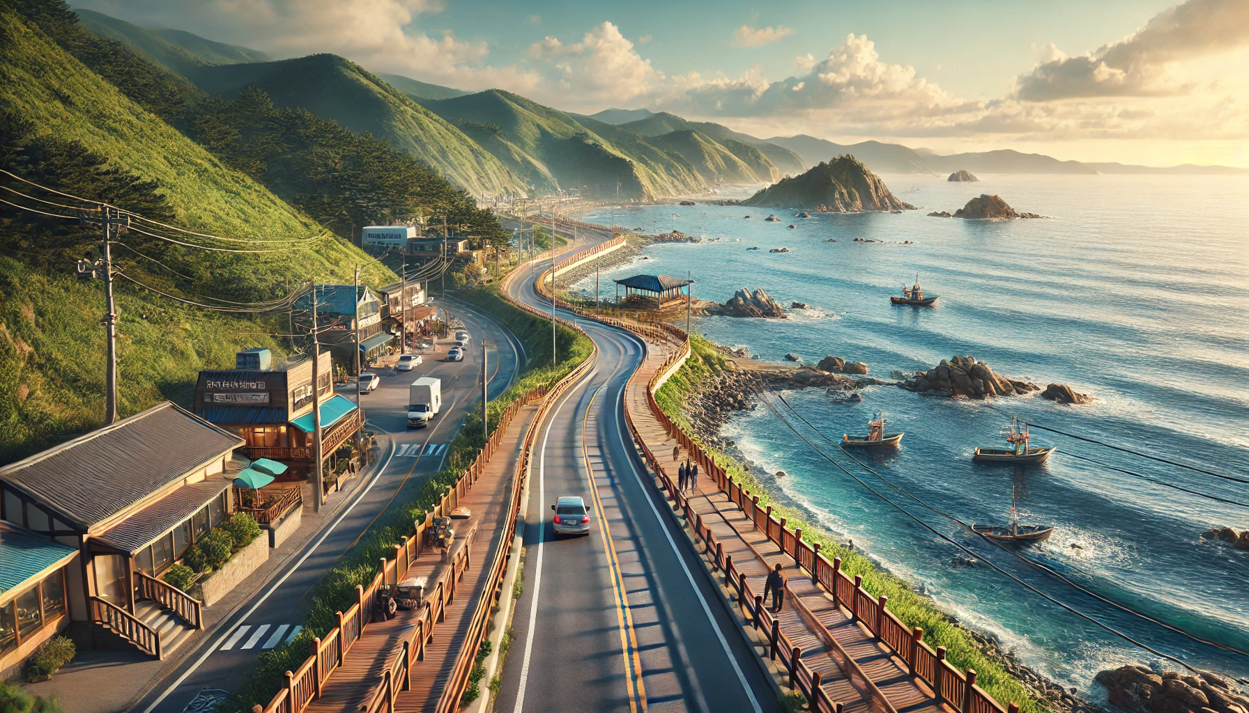 통영 미륵도 일주도로 이미지 사진