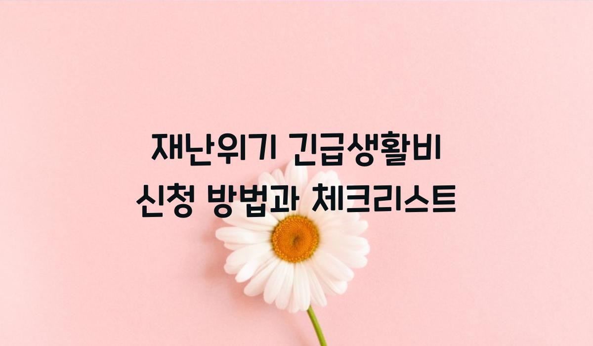 재난위기 긴급생활비