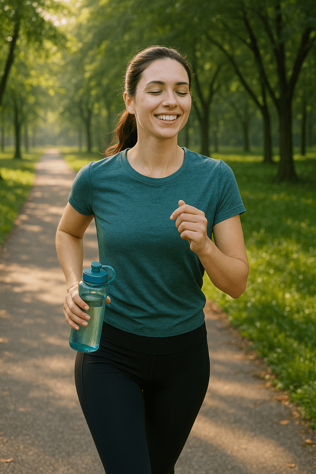 우울한 기분을 벗어나기 위해 운동하고 있는 이미지