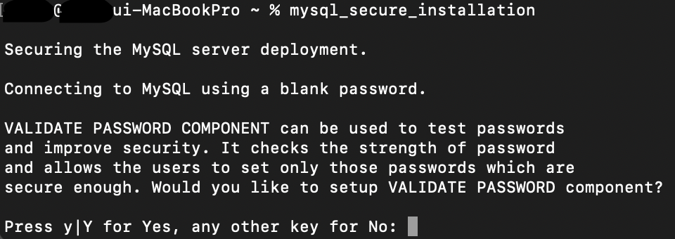 mysql 비밀번호 유효성 검사 여부