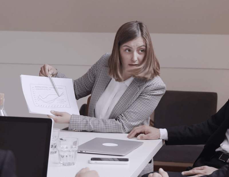 자료 발표하는 회계사