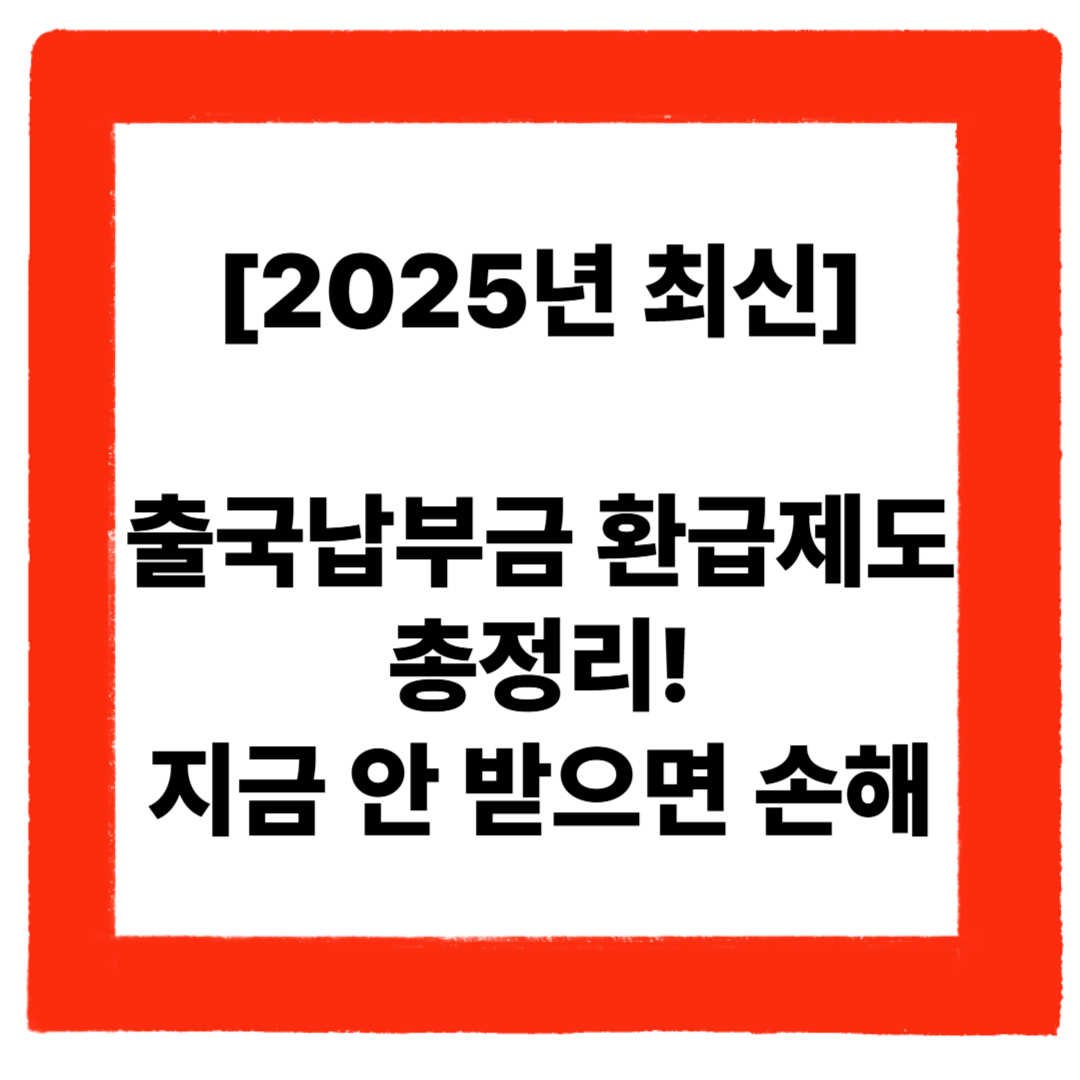 출국납부금 환급제도 관련 사진