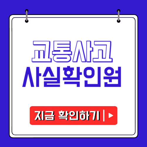 교통사고사실확인원 발급에 관한 포스팅