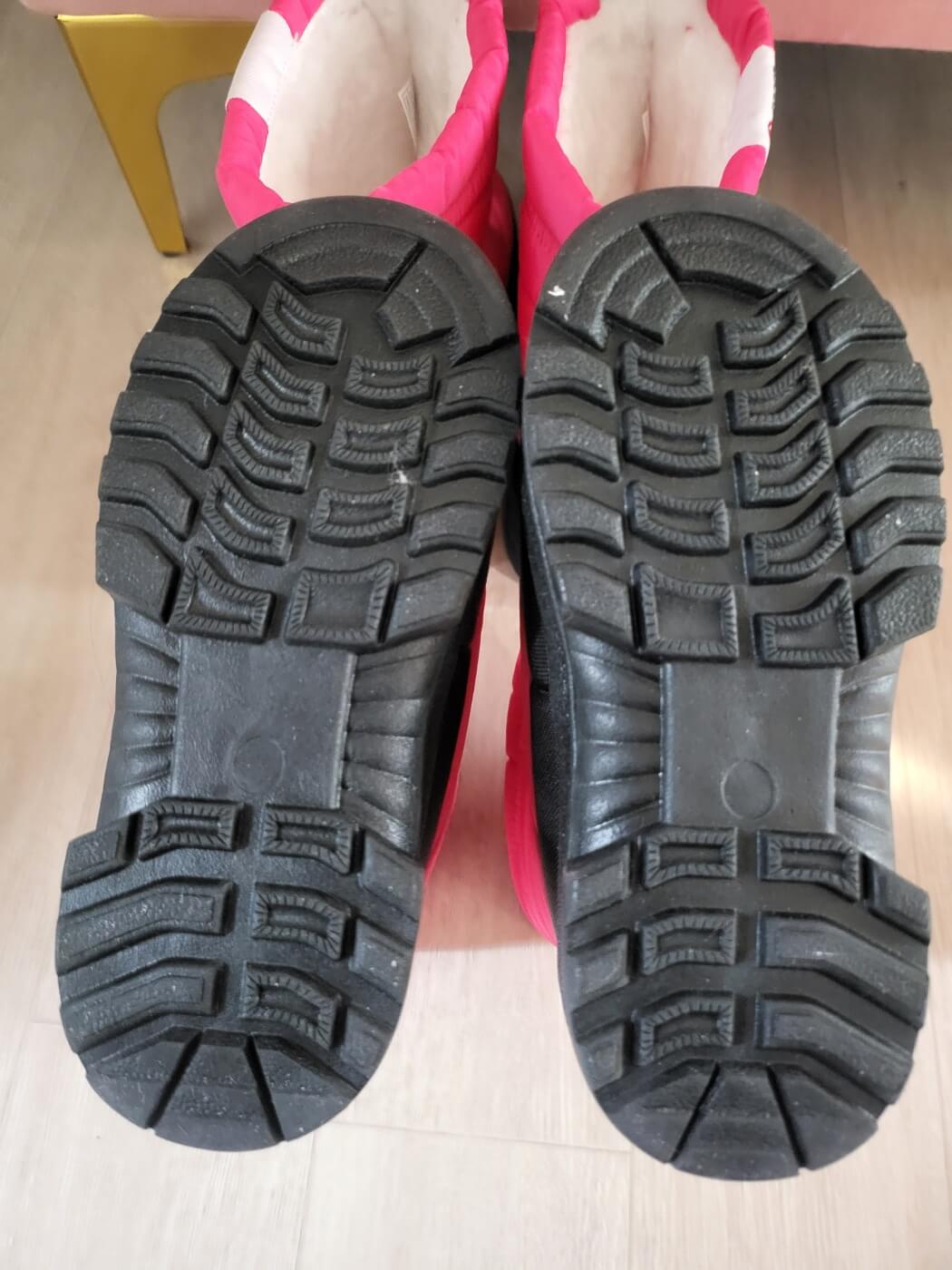 페이퍼플레인키즈 아동용 스트링 패딩 부츠 핑크 밑창