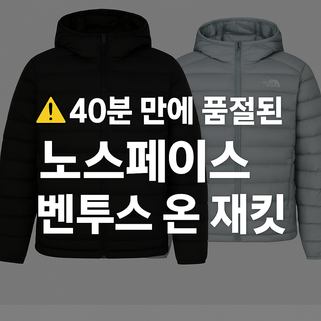 &ldquo;노스페이스 벤투스 온 재킷 &ndash; 40분 만에 품절된 인기 경량패딩&rdquo;