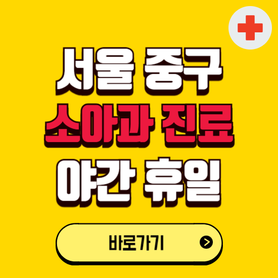 서울 중구 야간 소아과 진료병원 찾기 ❘ 24시 일요일 주말 연휴 응급진료 추천 잘하는 곳