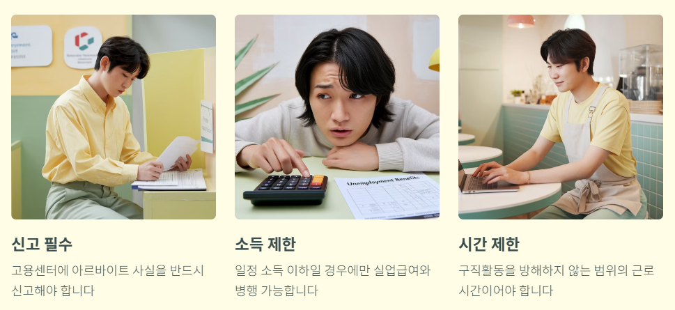 실업급여수급중 아르바이트