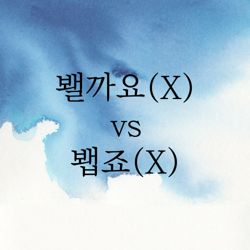 봴까요 봽죠 맞춤법