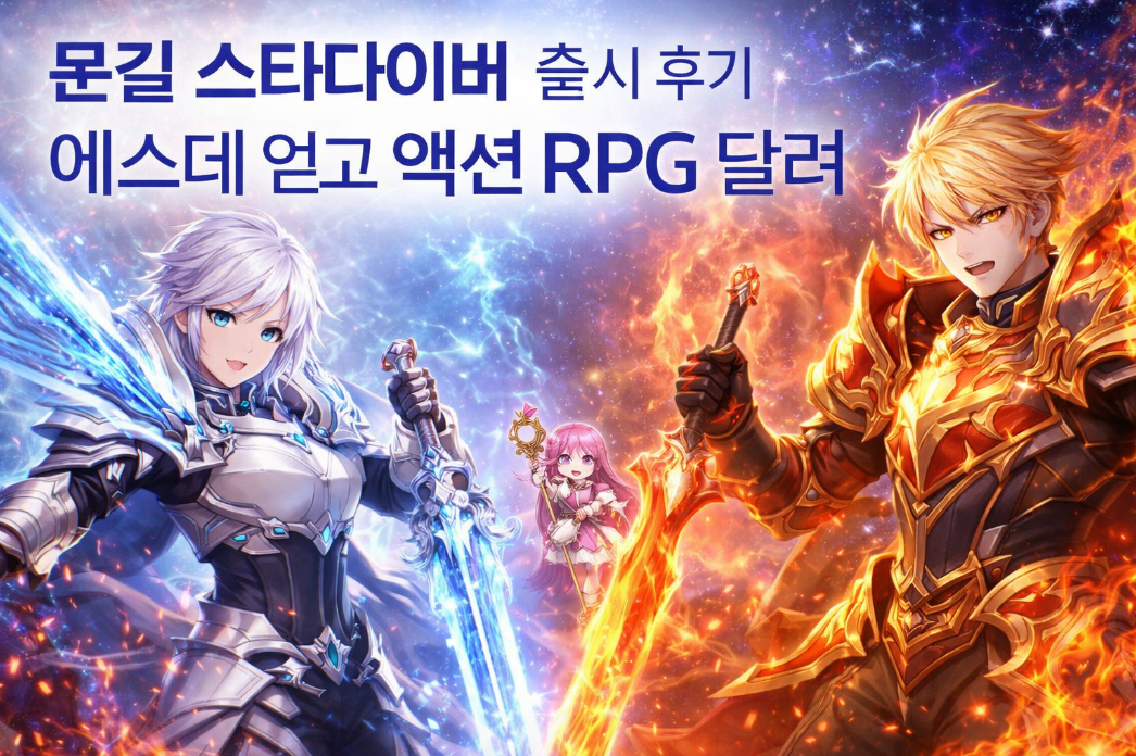 몬길 스타다이버 출시 후기 에스데 뽑고 액션 RPG 정복 후기
